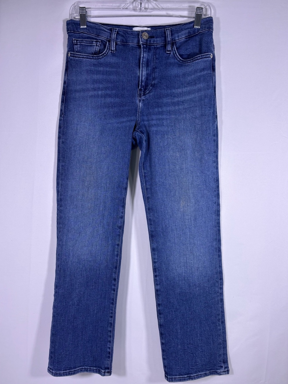 FRAME Le High Straight Jeans Crossings High Rise Stretch Denim Size 29